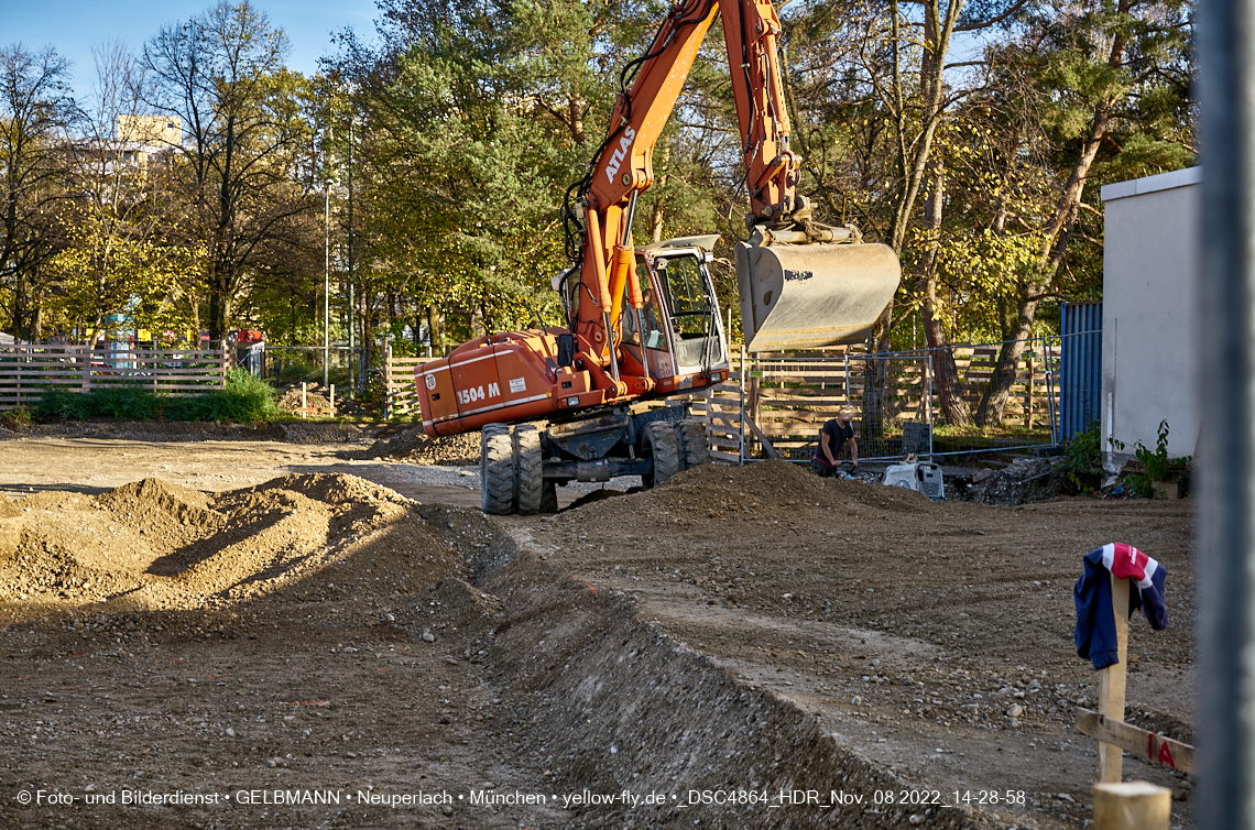 08.11.2022 - Baustelle an der Quiddestraße Haus für Kinder in Neuperlach